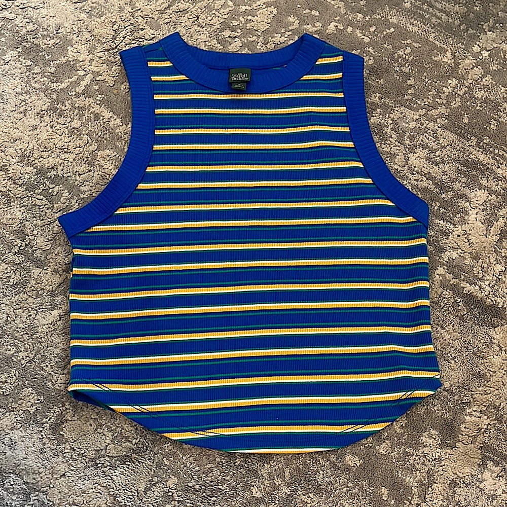 wild fable blue and orange tank top